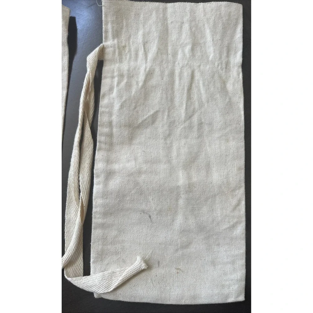 2 Vintage Bank $100 Silver First National Bank Topeka Kansas Canvas Money Sack